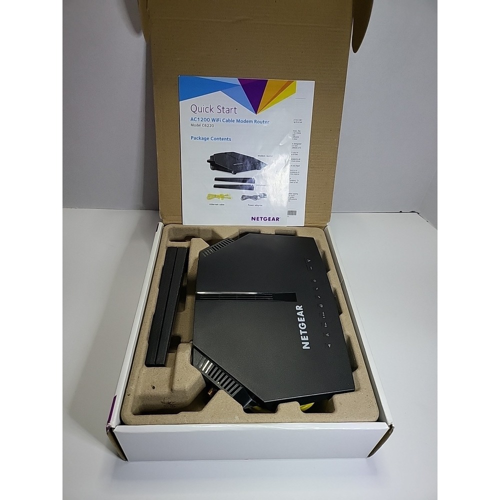 Netgear‎ AC1200 WiFi Cable Modem Router (C6220) - Picture 4 of 5